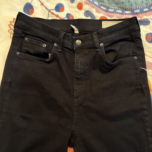 Rag & Bone Justine Skinny Black Denim High Rise  Stretch Jeans USA | Women's 29 - Picture 8 of 11